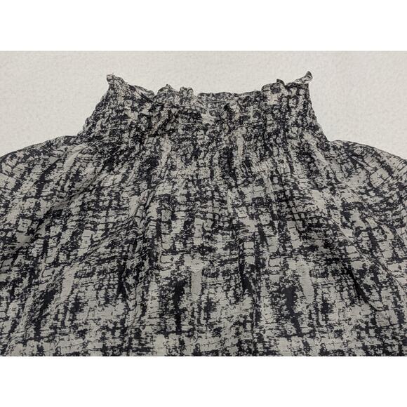 Lafayette 148 Blouse New York Percy Ruffled-Neck Sleeveless Silk‎ Blend Size Sm - Picture 2 of 9